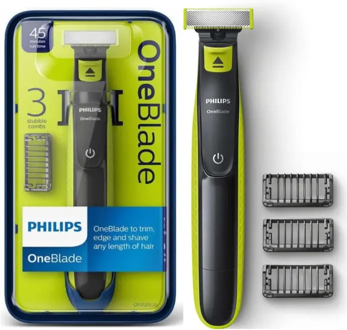 philips OneBlade Electric Shaver and Trimmer with 3 Combs - QP2520/20